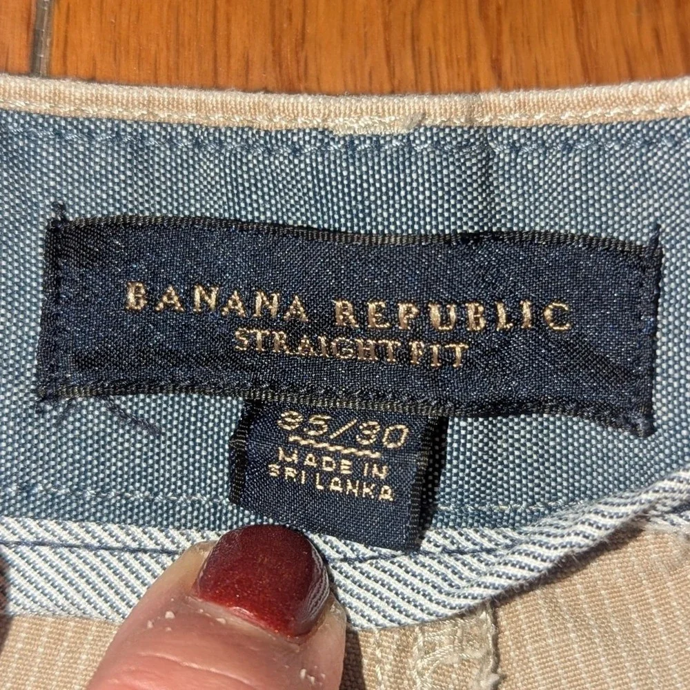 Classic‎ Striped Chino pants Men's 35x30 Straight Leg Preppy Banana Republic